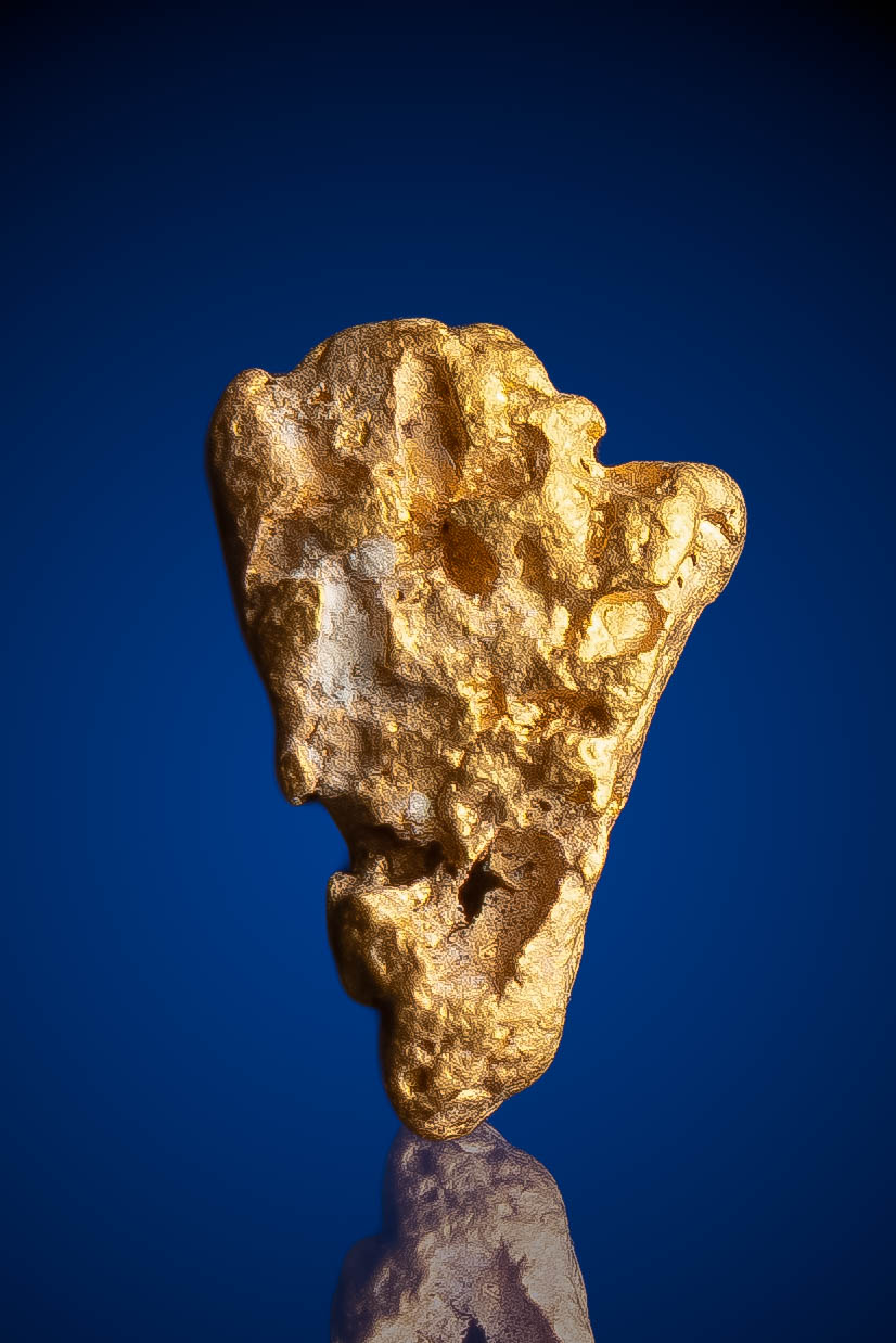 Lustrous, Textured Natural Gold Nugget - Australia - 1.77 grams (image for) Lustrous, Textured Natural Gold Nugget - Australia - 1.77 grams